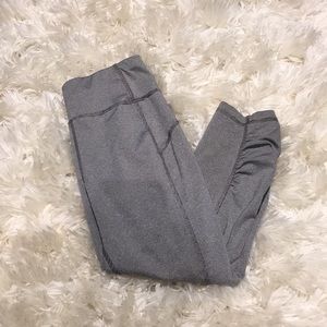 Grey crop leggings